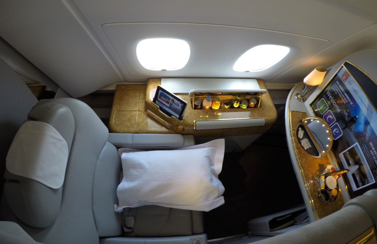 		Emirates First Class um 1.600€ von Cairo oder 3.750€ von Johannesburg
	